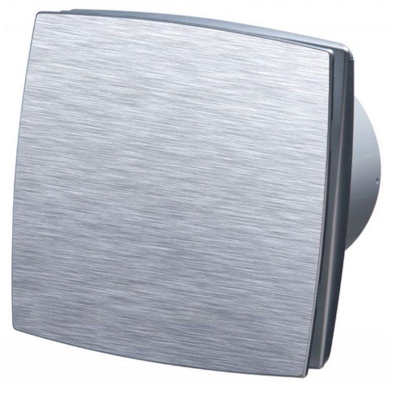 Abluftventilator mit Frontblende aus gebürstetem Aluminium - SKS24.at