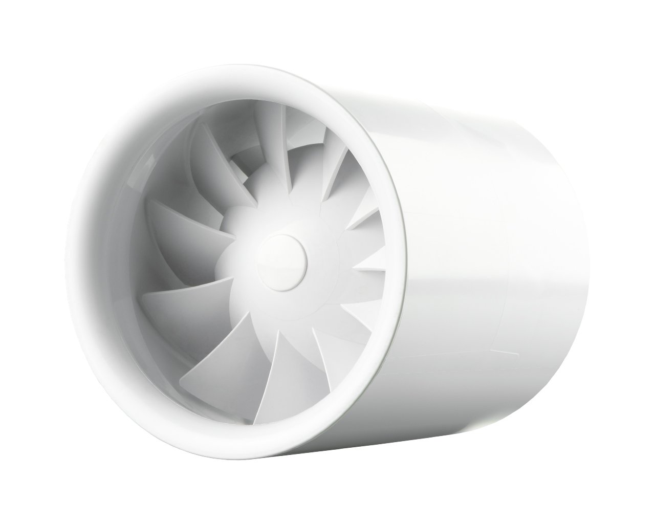 Ventilateur Sound Less Turbine Duo  230.00 voltsV  Silencieux tuyau comme le vent forte comme une turbine blanc 7.50 wattsW 