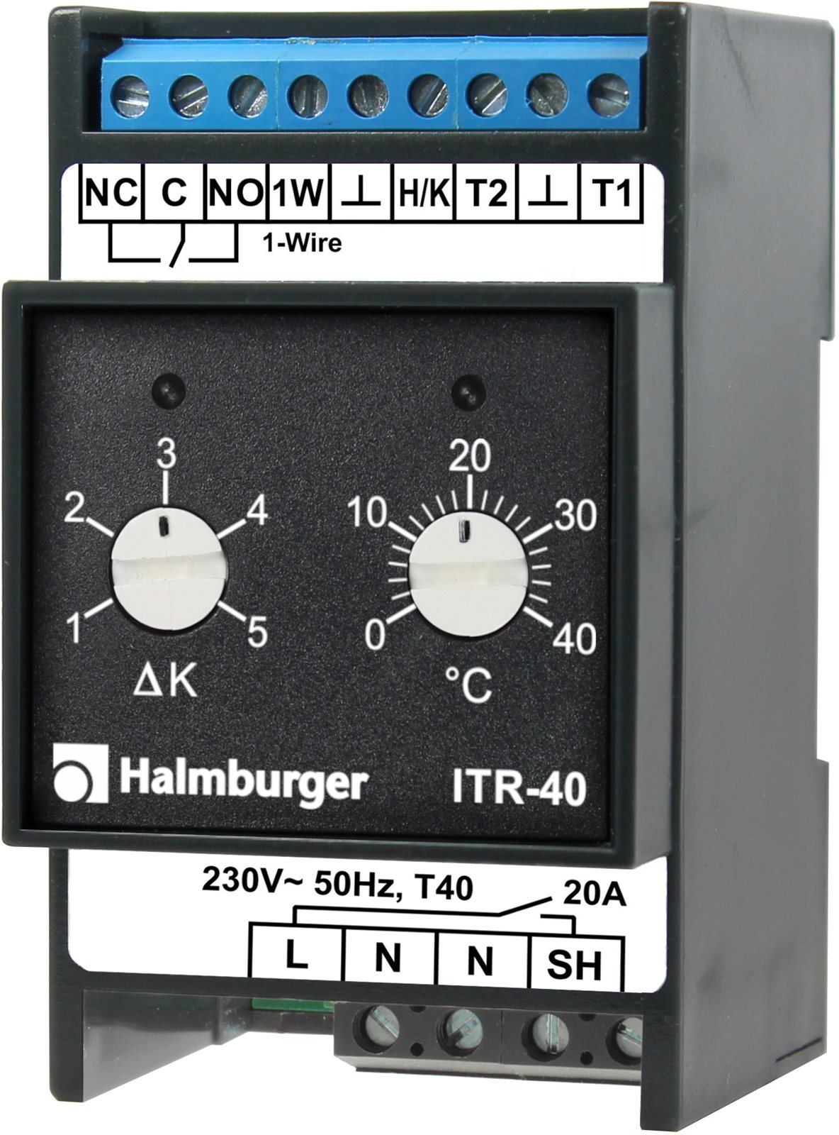 Halmburger ITR-40 Temperaturregler, Perspektivansicht